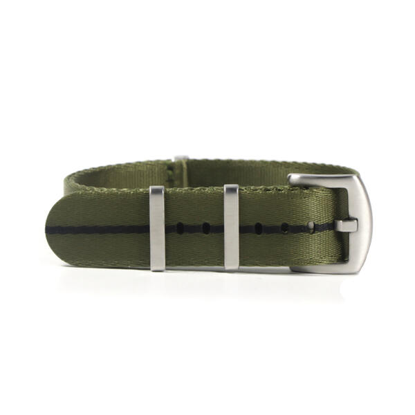 Time Zero Watch Straps Richmond Hill Green and Black Ballistic Nylon NATO Strap Band