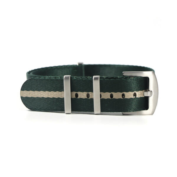 Time Zero Watch Straps Richmond Hill Green and Beige Ballistic Nylon NATO Strap Band