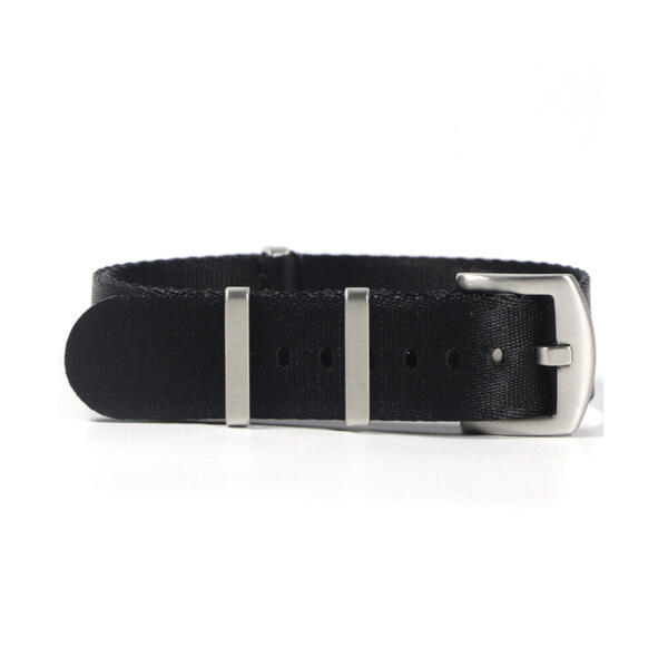 Time Zero Watch Straps Richmond Hill Black Ballistic Nylon NATO Strap Band