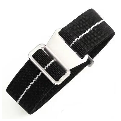 Time Zero Watch Straps Richmond Hill Black and White MN Marine Nationale Strap Band
