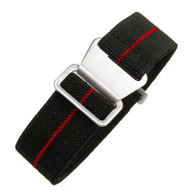 Time Zero Watch Straps Richmond Hill Black and Red MN Marine Nationale Strap Band