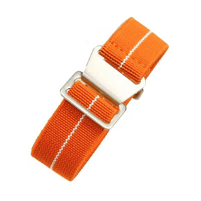 Time Zero Watch Straps Richmond Hill Orange and White MN Marine Nationale Strap Band