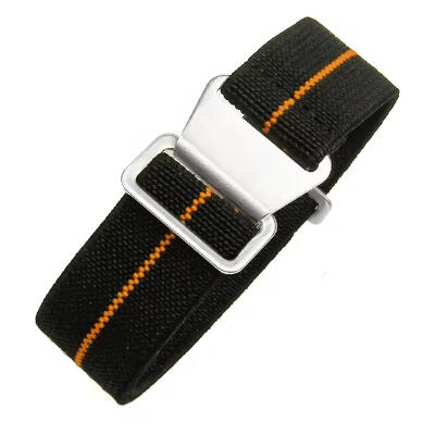 Time Zero Watch Straps Richmond Hill Black and Orange MN Marine Nationale Strap Band