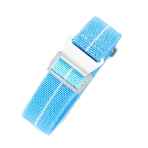 Time Zero Watch Straps Richmond Hill Light Blue and White MN Marine Nationale Strap Band