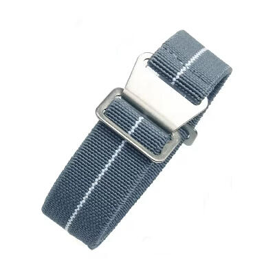 Time Zero Watch Straps Richmond Hill Grey and White MN Marine Nationale Strap Band
