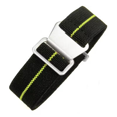 Time Zero Watch Straps Richmond Hill Black and Yellow MN Marine Nationale Strap Band