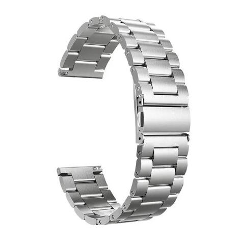 Time Zero Watch Straps Richmond Hill Silver Stainless Steel Bracelet Strap Band