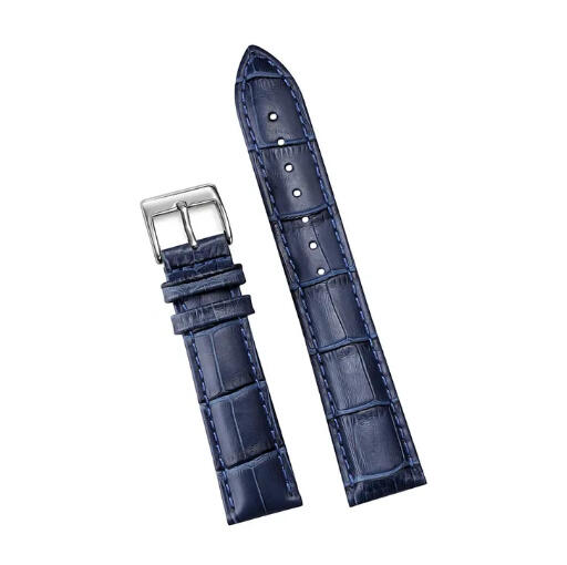 Time Zero Watch Straps Richmond Hill Blue Genuine Leather Strap Band