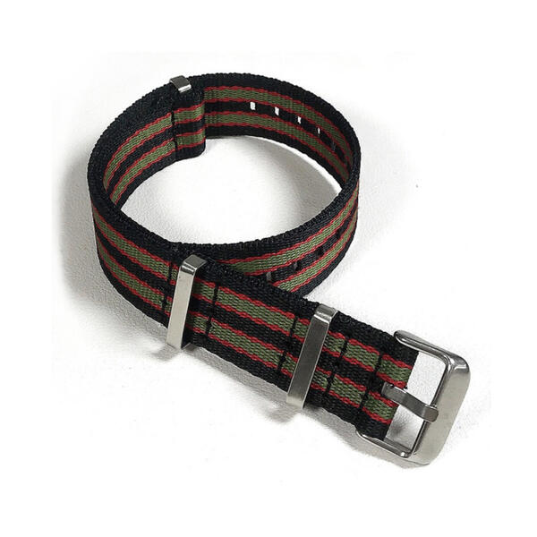 Time Zero Watch Straps Richmond Hill Black and Green Jaquard Nylon NATO Strap Band 007 James Bond Goldfinger 1964