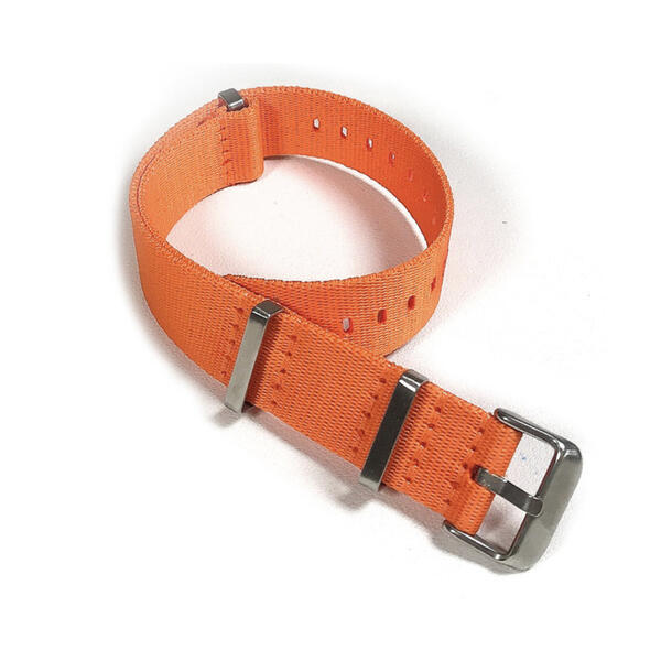 Time Zero Watch Straps Richmond Hill Orange Jaquard Nylon NATO Strap Band