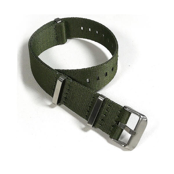 Time Zero Watch Straps Richmond Hill Green Jaquard Nylon NATO Strap Band