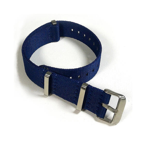 Time Zero Watch Straps Richmond Hill Blue Jaquard Nylon NATO Strap Band