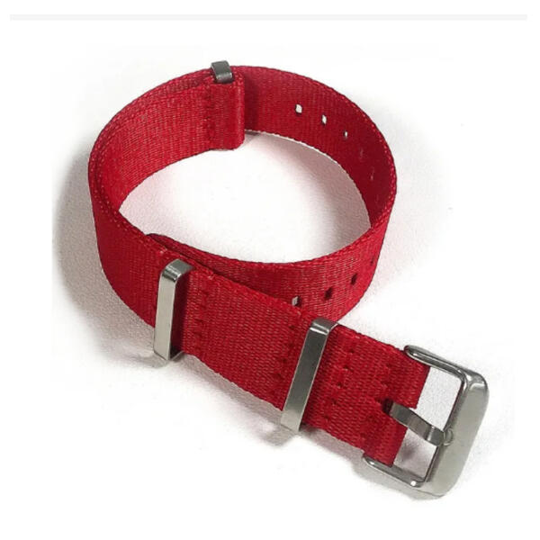 Time Zero Watch Straps Richmond Hill Red Jaquard Nylon NATO Strap Band
