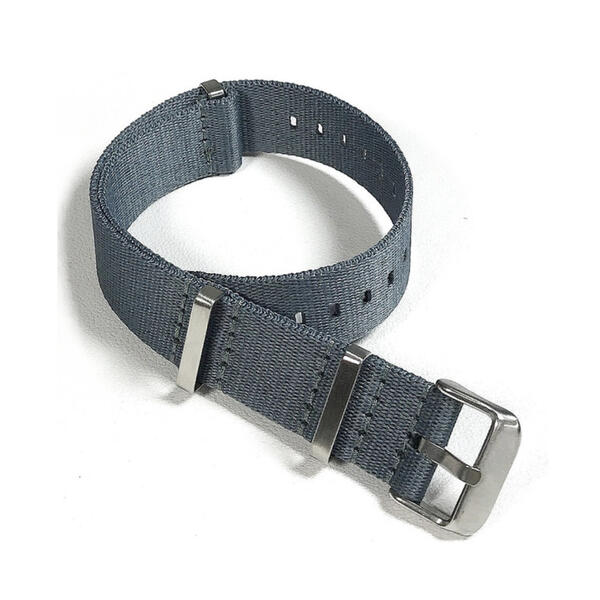 Time Zero Watch Straps Richmond Hill Grey Jaquard Nylon NATO Strap Band