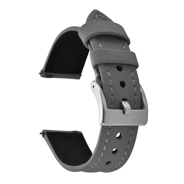 Time Zero Watch Straps Richmond Hill GreySailcloth Strap Band