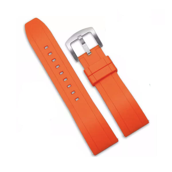 Time Zero Watch Straps Richmond Hill Orange FKM Rubber Strap Band