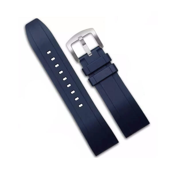 Time Zero Watch Straps Richmond Hill Blue FKM Rubber Strap Band