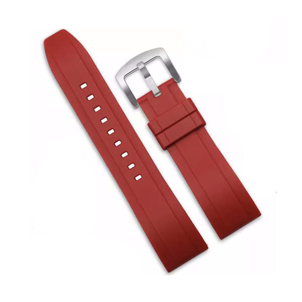 Time Zero Watch Straps Richmond Hill Red FKM Rubber Strap Band