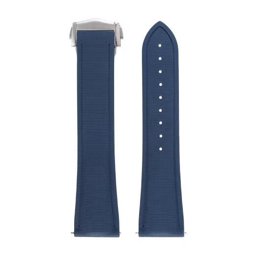 Time Zero Watch Straps Richmond Hill Blue Loopless Hydroflex Flexcore Sailcloth Strap Band