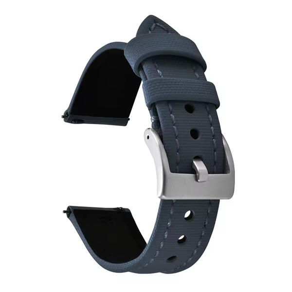Time Zero Watch Straps Richmond Hill Blue Sailcloth Strap Band