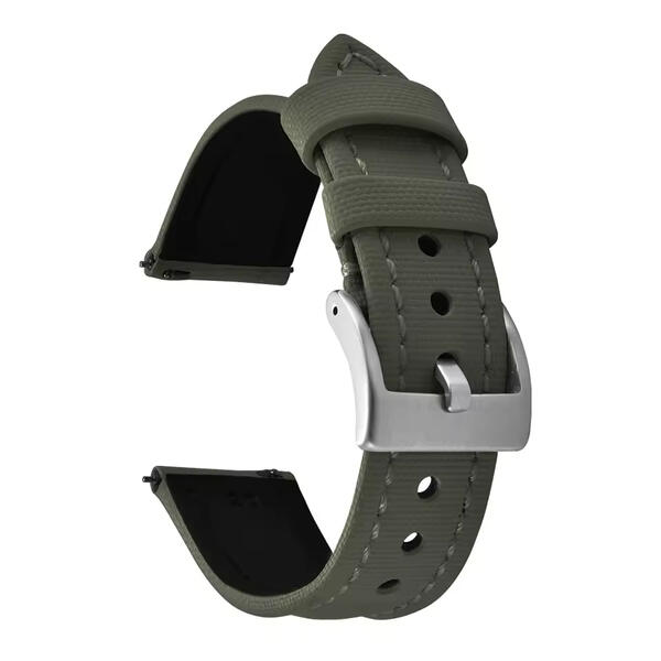 Time Zero Watch Straps Richmond Hill Green Sailcloth Strap Band