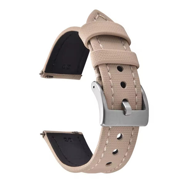 Time Zero Watch Straps Richmond Hill Beige Sailcloth Strap Band